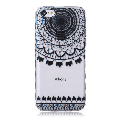 

Black wind chimes Pattern Soft Thin TPU Rubber Silicone Gel Case Cover for IPHONE 5C