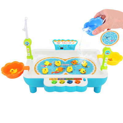 

Bei Shi Shi beiens early education puzzle toys children&39s magnetic fishing toys electric rotating belt music can be installed water suit Y68016 blue
