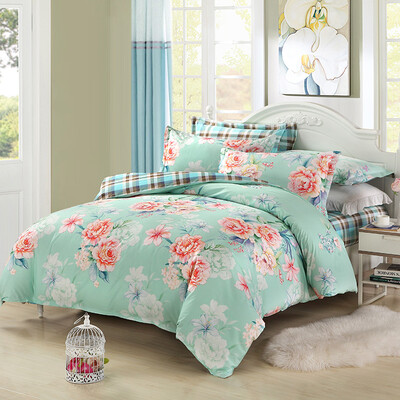 

Grace print cotton bed set/bed kit (duvet cover/bed sheet/pillow case) 1.5/1.8mbed