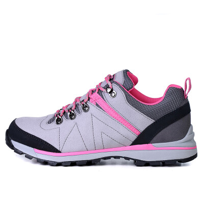 

THE FIRST OUTDOOR hiking shoes outdoor hiking cross-country hiking shoes 844610 female models light gray pink 39 yards