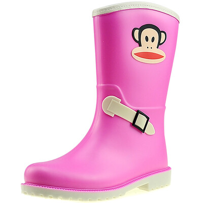 

[Супермаркет] PaulFrank Jingdong рот обезьяны г-жа моды дождя сапоги сапоги в трубе цвет воды обувь розовый 36 ярдов PF1003