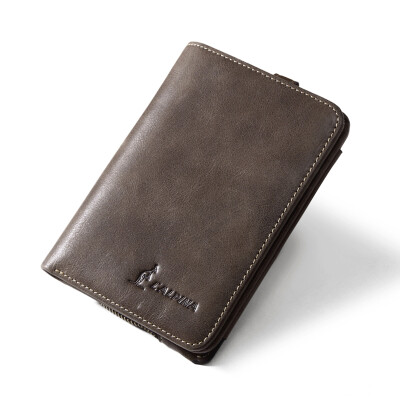 

Alpina kangaroo (L'ALPINA) wallet male short section men's wallet large capacity driver's license thin layer of leather wallet 661052131 retro brown