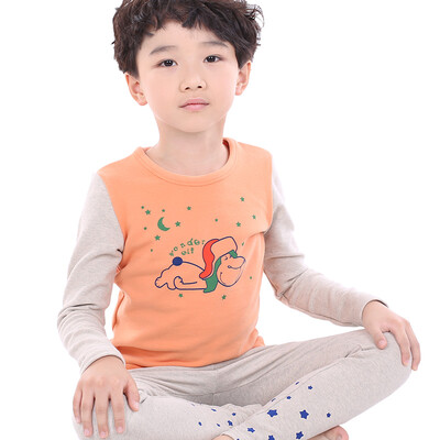 

Yu Zhaolin YUZHAOLINE Kids Underwear Set Combo Hot Cotton Thick Sold Set Autumn Pants M220341 Orange 100 yards