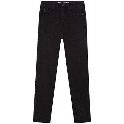 

Meters / bonwe Women's High Waist Bullet-Up Cowboy Long Pants Black 160 / 68A