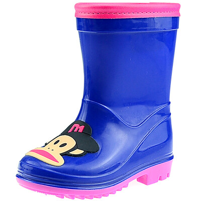 

【Jingdong supermarket】 PaulFrank mouth monkey children's rain boots men and women baby rain boots fashion shoes PF1003 treasure blue 26 yards