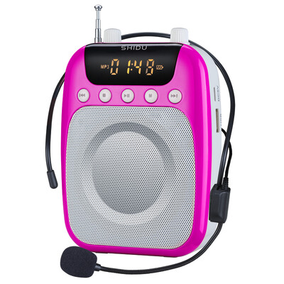 

10 degrees ShiDu SD-S358 portable digital loudspeaker small bee teacher teaching tour guide dedicated multi-function card small speaker radio player gorgeous purple