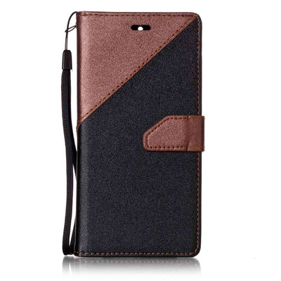

Black + brown Design PU Leather Wallet Case Classic Flip Cover with Stand Function and Credit Card Slot for ASUS ZenFone 3 Max/3