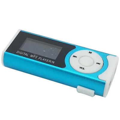 

MyMei ortable Shiny Mini USB Clip LCD Screen MP3 Media Player Support 16GB Micro SD Card Sports Metal MP3 Music Player MP3WMA
