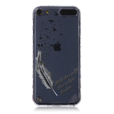 

Feathers&birds Pattern Soft Thin TPU Rubber Silicone Gel Case Cover for iPod Touch 56