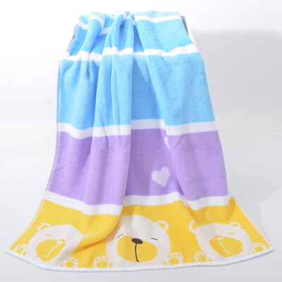

Fu Li Jie Yu pure cotton bath towel colorful dream super soft body water absorbent towel 70 140cm blue