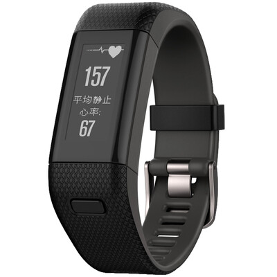 

(GARMIN) vivosmart HR + черный GPS смарт-ручное кольцо сердечный ритм мониторинг в режиме реального времени автоматическое наблюдение за состоянием сна контроль движения напоминание движение Bluetooth часы