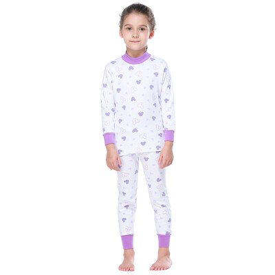 

Red beans Hodo cotton underwear suit women in the big children autumn&winter 100 cotton Qiu Qiu Qiu HD8086 purple D140