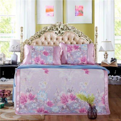 

Yu Zhaolin Liangxi printing double-sided foldable ice silk seats three-piece spring flowers 1.8 meters bed