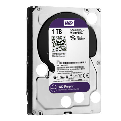 

Western Digital (WD) Фиолетовый диск мониторинга 64M жесткий диск 1TB SATA 6 Гбит / с (WD10PURX)