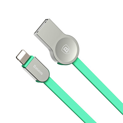 

Baseus Zinc alloy data charging cable for Apple 6 iphone6 ​​ 6s 5s 7 charging cable USB mobile phone charger 1 m chrome shell light blue line
