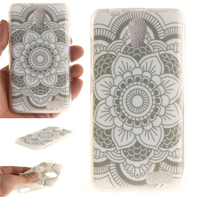 

White flowers Pattern Soft Thin TPU Rubber Silicone Gel Case Cover for Lenovo A319