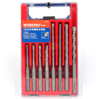 

WORKPRO) W124025N Набор для ударных сверл из 8 предметов, два бункера для ударной дробеструйной ванны через стену, сверло для све