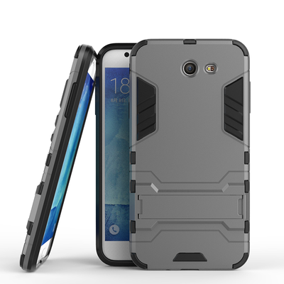 

Серый Slim Robot Armor Kickstand Ударопрочный жесткий корпус из прочной резины для SAMSUNG Galaxy J7 2017/J727P