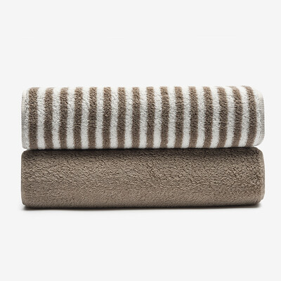

DAPU 32 Xinjiang Awati type A towel two sets of yarn-dyed plied yarn stripes plain camel 130g Article 34 76cm