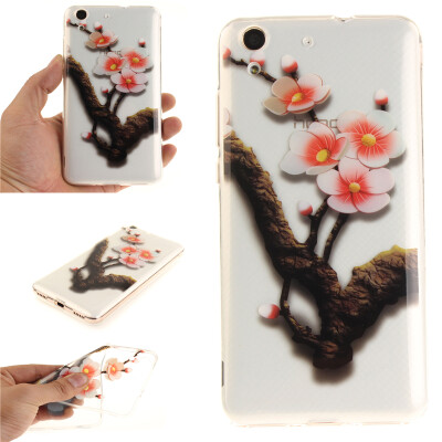 

Four plum blossoms Pattern Soft Thin TPU Rubber Silicone Gel Case Cover for HUAWEI Honor 5A/Y6 II