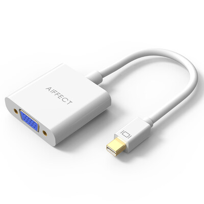 

AIFFECT CTIF1-WR02 Mini DP to VGA Adapter Mini Displayport Conversion Cable Apple Lightning Interface to TV Projector with Audio