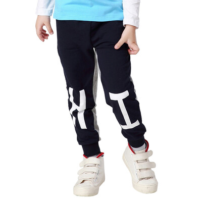 

Xin Song boy possession of blue board printed letters leisure sports trousers in the children&39s spring&autumn basic sports trousers E006B110