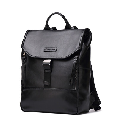 

American buffalo shoulder bag male backpack Korean rivet male bag first layer leather casual shoulder bag N2485-1B black