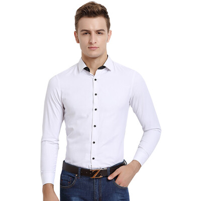 

Acacia bird xiangsiniao shirt men&39s side twill Slim business casual color long-sleeved shirt professional equipment S1 black 190 104B