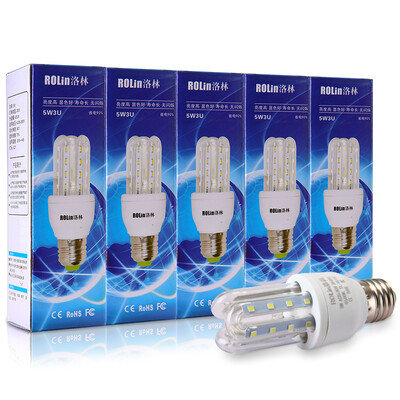

Lorraine ROlin LED bulb energy saving lamp U-shaped bulb 5W large screw mouth e27 white light 6500K 5 support