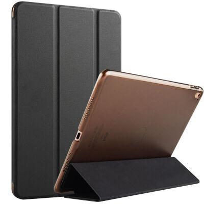 

ESCASE Apple iPad Pro 9.7-inch Case / Case Tablet PC ipad leather case with three-fold bracket leather case dormant shell elegant leather pattern soil gold