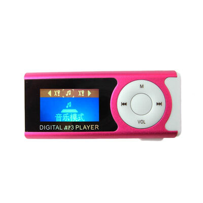 

MyMei ortable Shiny Mini USB Clip LCD Screen MP3 Media Player Support 16GB Micro SD Card Sports Metal MP3 Music Player MP3WMA