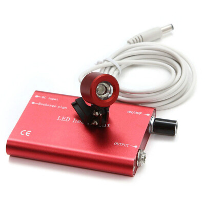 

Rechargeable battery Portable Red LED Head Light Lamp for Dental Surgical Medical Binocular Loupe180183