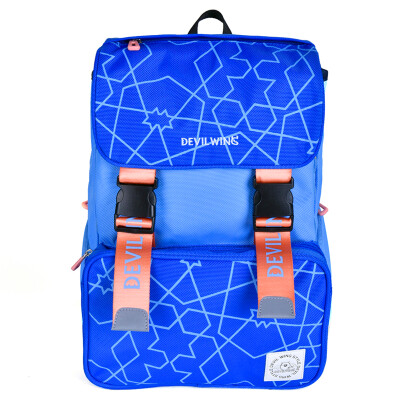 

Little Devil (DEVILWING) male and female primary school students over 7 years old senior backpack travel package package blue DW055