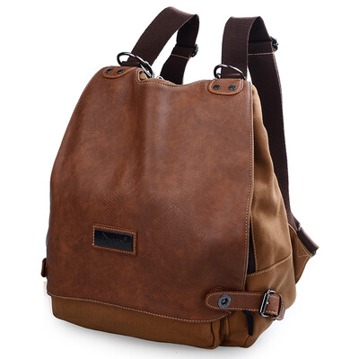

Bean the eyebrows shoulder backpack female Korean version of the leisure trend dual-use shoulder Messenger bag G55806 brown