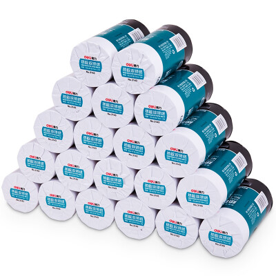 

Deli) 3203 thermal cash register paper 80mm * 80mm * 59m 2 rolls / tube (20 rolls / box) white