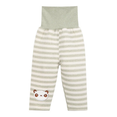 

Xin Song baby color cotton warm dual-use crotch belly pants newborns autumn and winter thickening color cotton underwear pants natural green panda D022B66 / 44