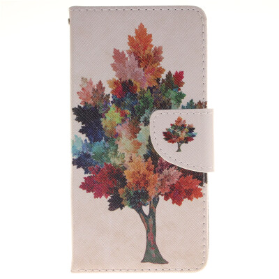 

Colorful tree Design PU Leather Flip Cover Wallet Card Holder Case for HUAWEI P9 Lite