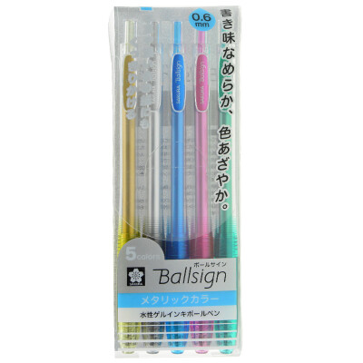 

Sakura Sakura Radiation Gel 5-color Set (Metal) 0.6mm Note Handbook DIY [Japanese