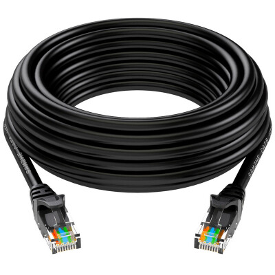 

Shanze (SAMZHE) CAH-6080 six CAT6 Gigabit eight-core twisted-pair network jumper computer cable black 8 meters