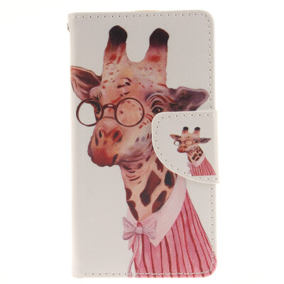 

Giraffe Design PU Leather Flip Cover Wallet Card Holder Case for Wiko Sunset2