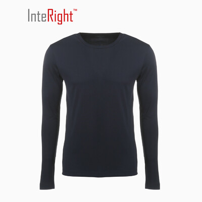 

INTERIGHT50S Мягкая футболка с длинным рукавом для мужчин с длинным рукавом Navy Blue M Код