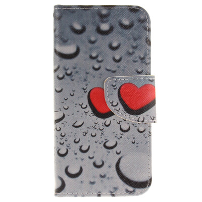 

Heart-shaped waterdrop Design PU Leather Flip Cover Wallet Card Holder Case for IPHONE 7