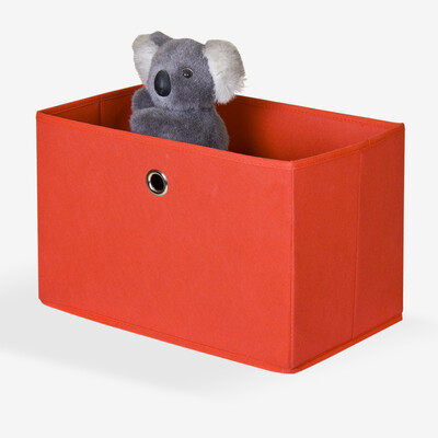 

Jingdong supermarket] Huile home storage box Lubicke received cloth pumping a folding large storage box storage box storage box red 66049-2