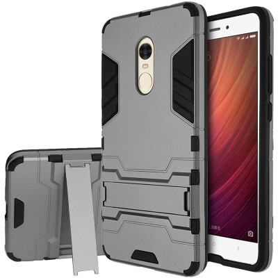 

KOOLIFE red rice NOTE4 mobile phone shell wrestling bracket protection sleeve wrestling belt bracket for red rice note4 armor series - deep gray