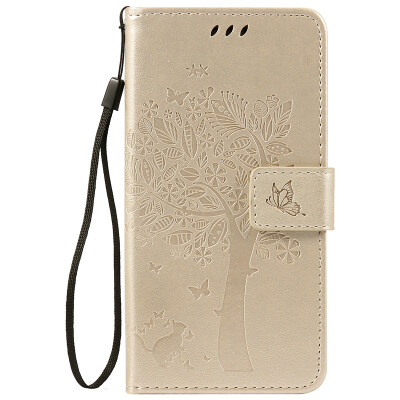 

Gold Tree Design PU Leather Flip Cover Wallet Card Holder Case for LENOVO ZUK Z2PRO