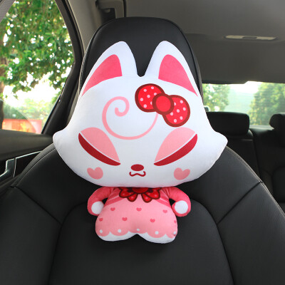 

Pull the cat ZhuaiMao car headrest car with neck pillow lace cat M14-QCT-002 single pink