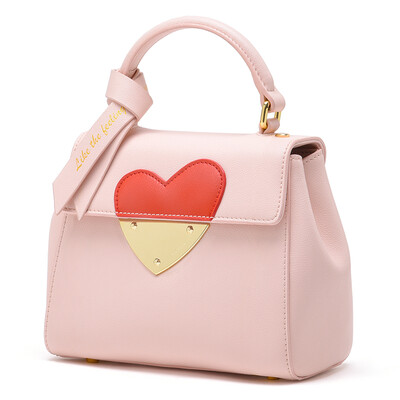 

La Festin shoulder bag female red bag bridal bag leather handbag 618693-ZY flower powder