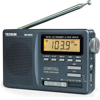 

Germany TECSUN R-9702 digital radio high sensitivity full band stereo old man semiconductor metal black