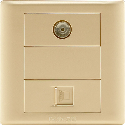 

Feidiao (feidiao) switch socket panel TV computer socket cable cable closed-circuit television network panel jack 86 type A3 champagne gold