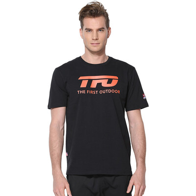 

THE FIRST OUTDOOR T-shirt sweat breathable leisure outdoor short-sleeved T-shirt 611623 male flower gray M code